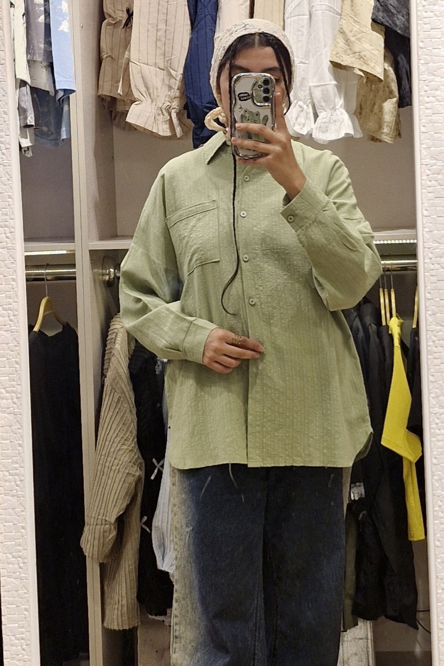 شومیز جلو دکمه ترک